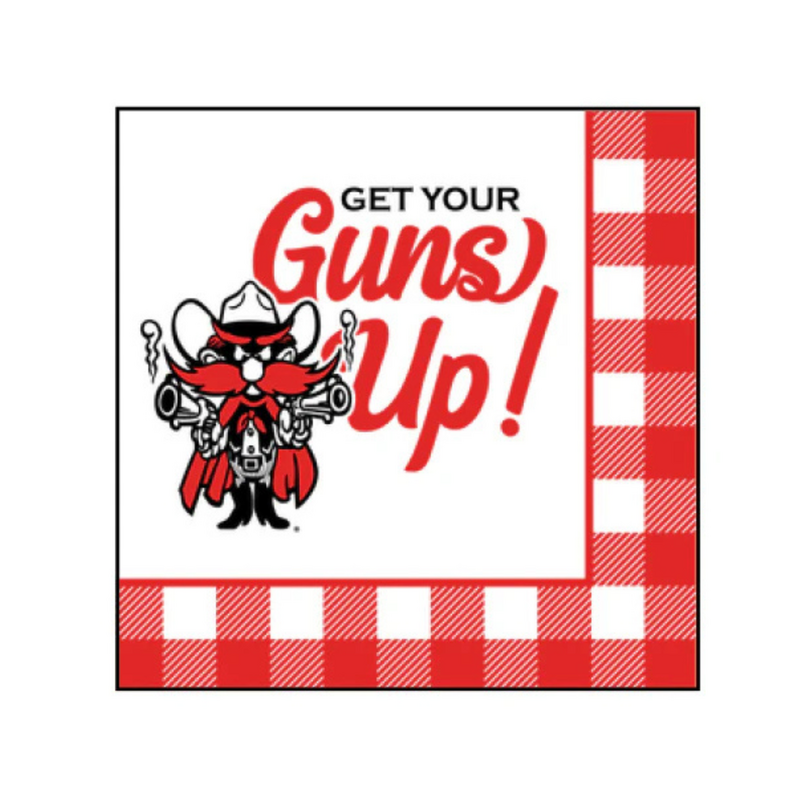 Raider Red Checkered Napkins - 20 pack