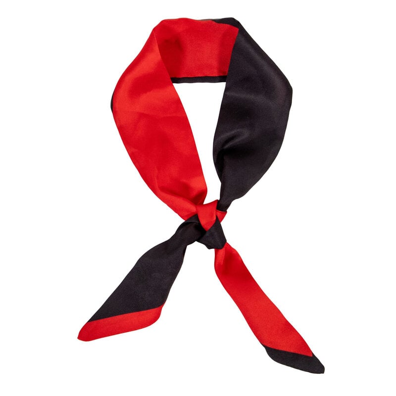 Red & Black Twilly Scarf