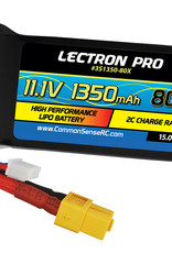 Common Sense Rc Lectron Pro™ 11.1V 1350mAh 80C Lipo Battery with XT60 Connector