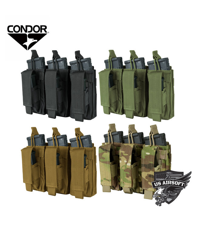 Condor Triple Kangaroo Mag Pouch MultiCam – Tasca Porta Caricatori In Cordura 1000D, Approvato NTOA