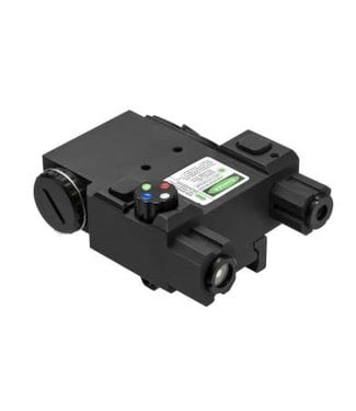 NcStar VISM - Green Laser & 4 Color NAV LED w/QR Mount for Airsoft Gun - Black