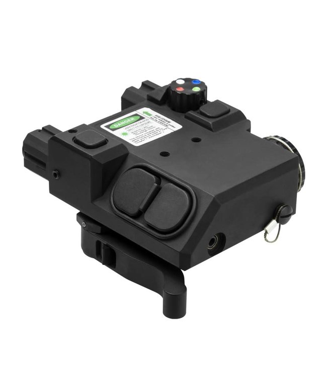 VISM - Green Laser & 4 Color NAV LED w/QR Mount for Airsoft Gun - Black