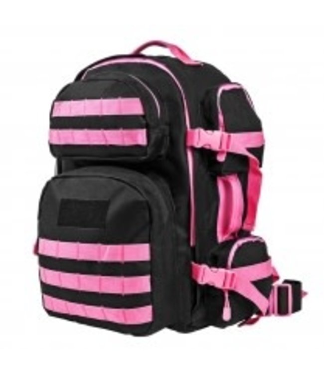 VISM - Tactical Backpack - Black w/Pink Trim