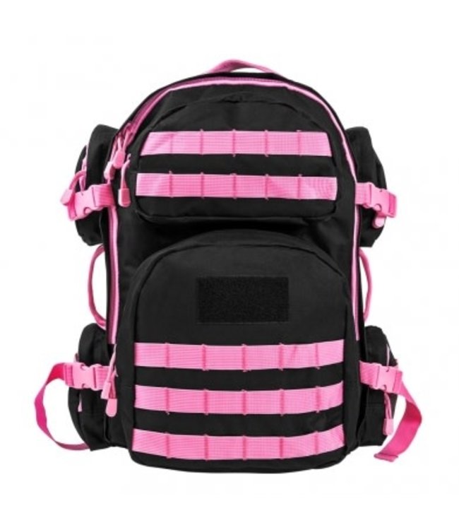 VISM - Tactical Backpack - Black w/Pink Trim