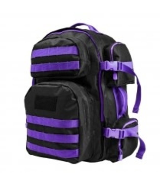 VISM - Tactical Backpack - Black w/Purple Trim