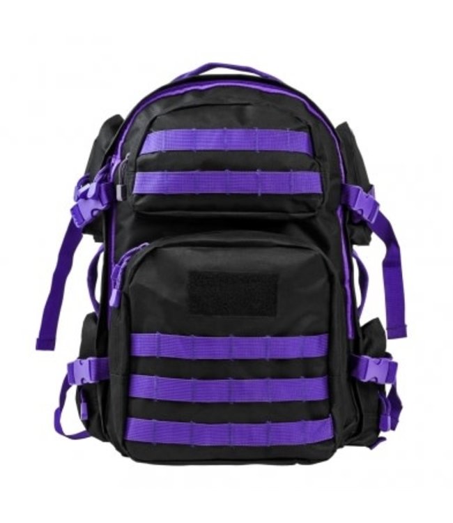 VISM - Tactical Backpack - Black w/Purple Trim