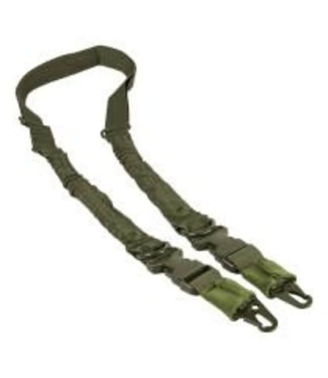 VISM - 2 Point or 1 Point Sling w/Metal Spring Clips for Airsoft Gun - Green