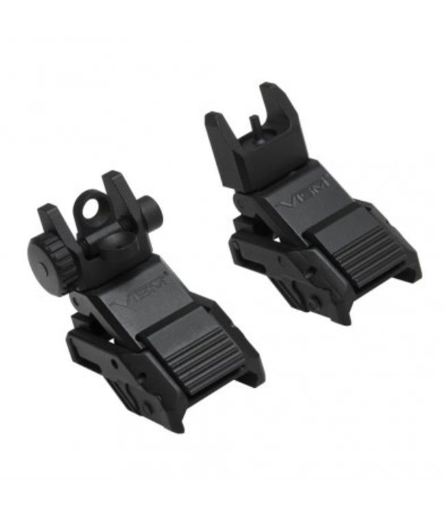 VISM - Pro Series Flip-Up Front and Rear Sights (Combo) for Airsoft Gun