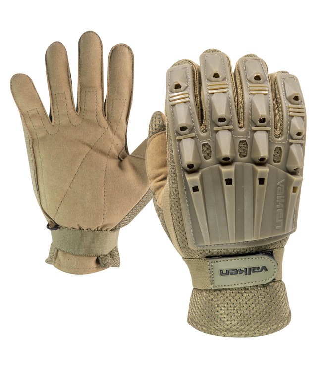 Alpha Full Finger Gloves for Airsoft - Tan - Small