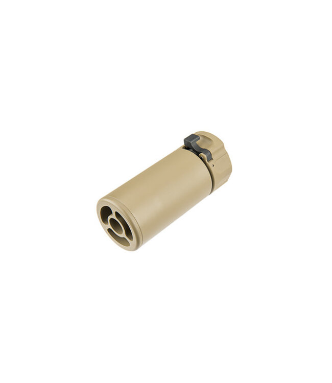 ATLAS CUSTOM WORKS FULL METAL SOCOM QD BARREL EXTENSION W/ FLASH HIDER [MINI] (TAN)