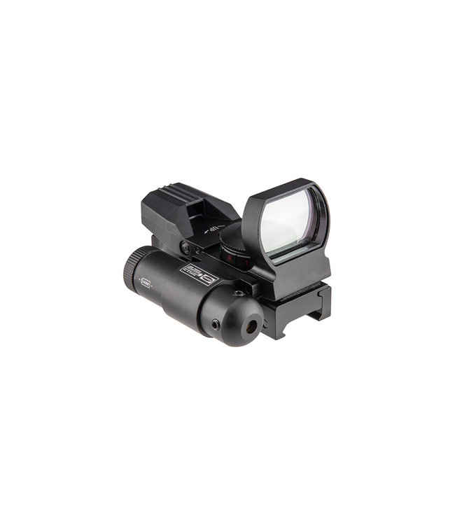 Lancer Tactical 4-Reticle Red/Green Dot Reflect Sight w/ Laser (Black)