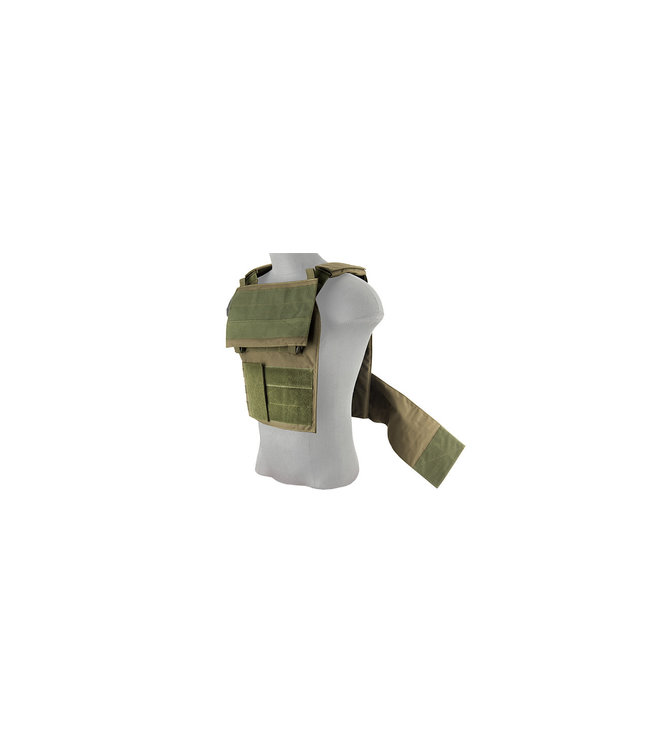 LANCER TACTICAL BUCKLE UP VERSION AIRSOFT PLATE CARRIER (OD GREEN)