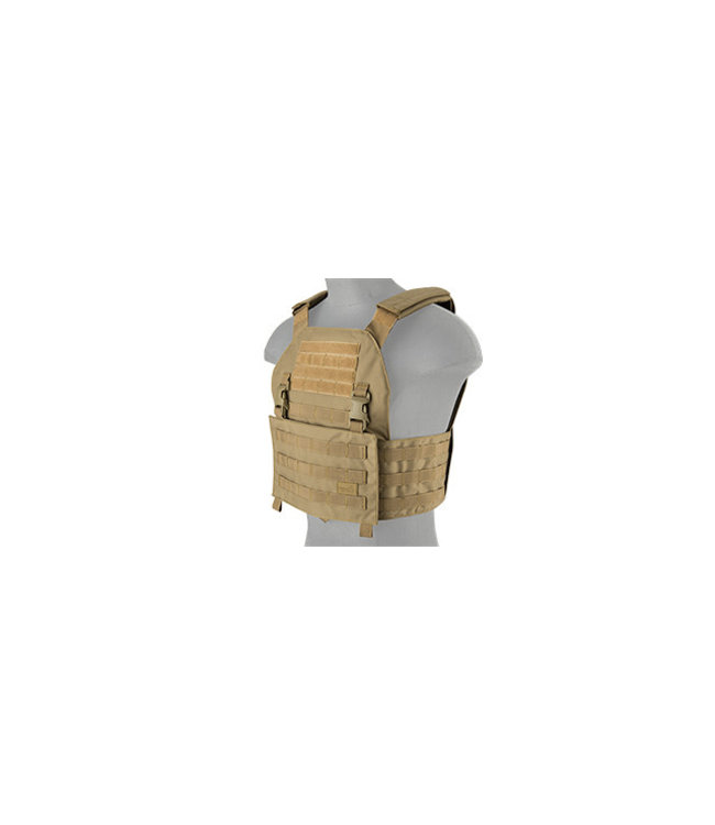 LANCER TACTICAL BUCKLE UP VERSION AIRSOFT PLATE CARRIER (TAN)