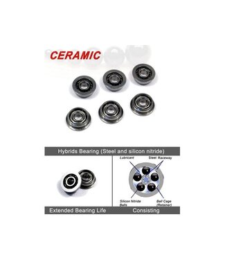 Modify Modify J-caged Hybrid 8mm Ceramic Ball Bearing Set