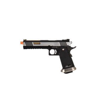 WE-Tech WE-Tech Hi-Capa 6" IREX Competition Full Auto Gas Blowback Airsoft Pistol (Black / Silver / Gold Barrel)