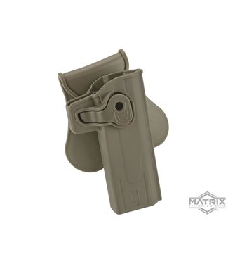 Matrix Matrix Hardshell Adjustable Holster for STI Hi-Capa 2011 Series Pistols (Type: Flat Dark Earth/ Paddle Attachment)