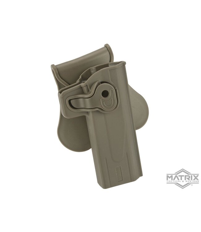 Matrix Hardshell Adjustable Holster for STI Hi-Capa 2011 Series Pistols (Type: Flat Dark Earth/ Paddle Attachment)