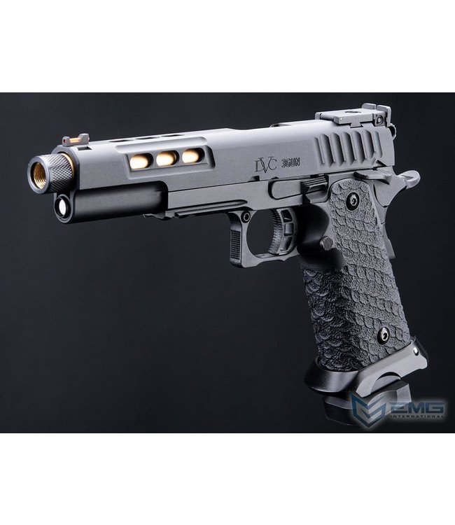 EMG / STI International DVC 3-GUN 2011 Full Auto Select Fire Airsoft Training Pistol, Model: Threaded Barrel /Green Gas)