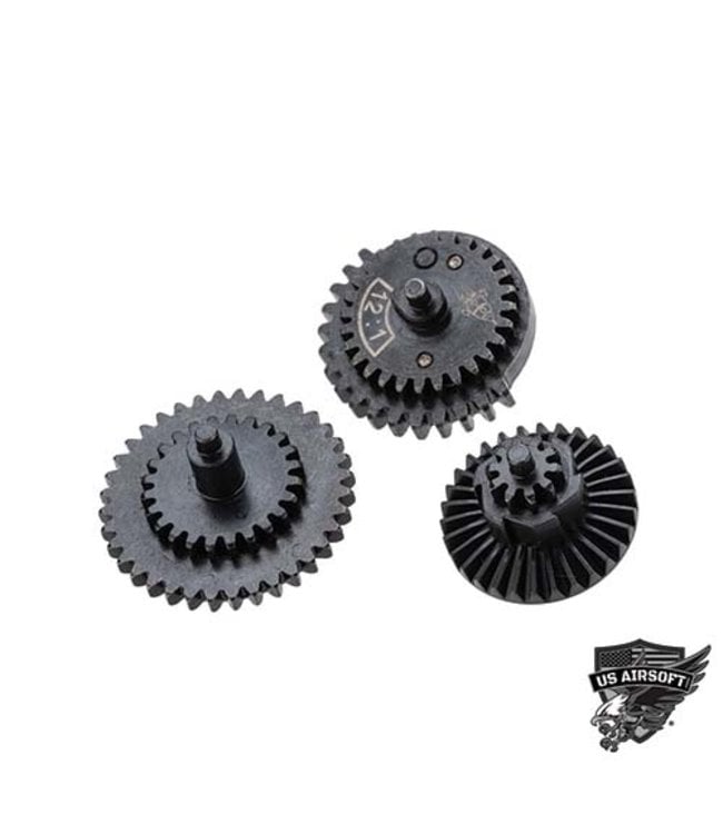 Rocket Airsoft CNC Steel Gear Set for Tokyo Marui Spec Airsoft AEG Gearboxes (Type: 12:1 High Speed)