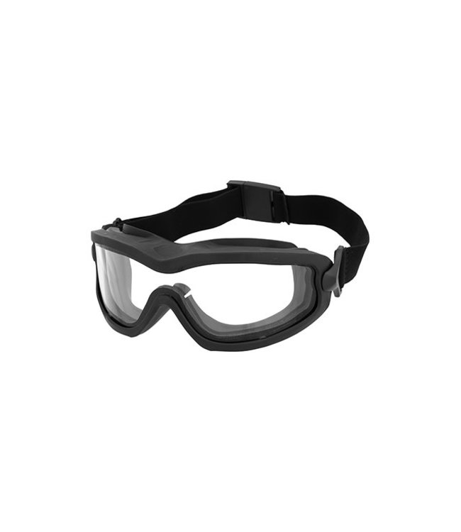 Lancer Tactical Double Layer Airsoft Goggles (Clear Lens) Black