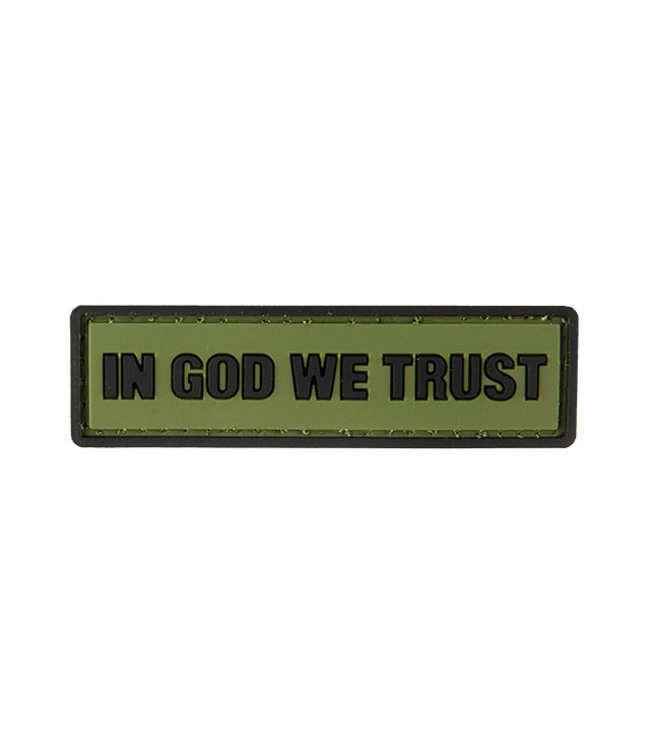 G-Force "In God We Trust" PVC Morale Patch OD Green