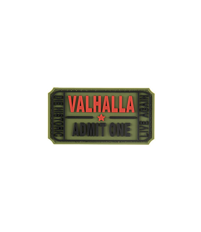 G-Force Valhalla Admit One PVC Morale Patch OD Green