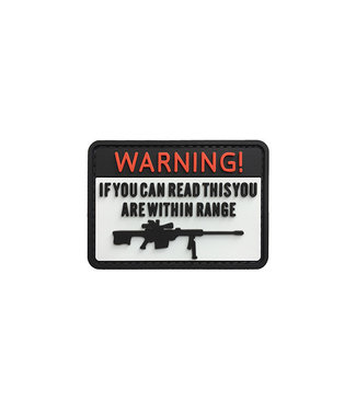 G-Force G-Force Warning If You Can Read This You're Within Range PVC Morale Patch White