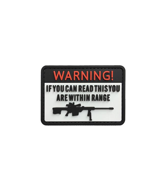 G-Force Warning If You Can Read This You're Within Range PVC Morale Patch White