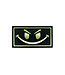 G-Force G-Force Evil Smiley Face PVC Morale Patch Glow In The Dark Black/Green