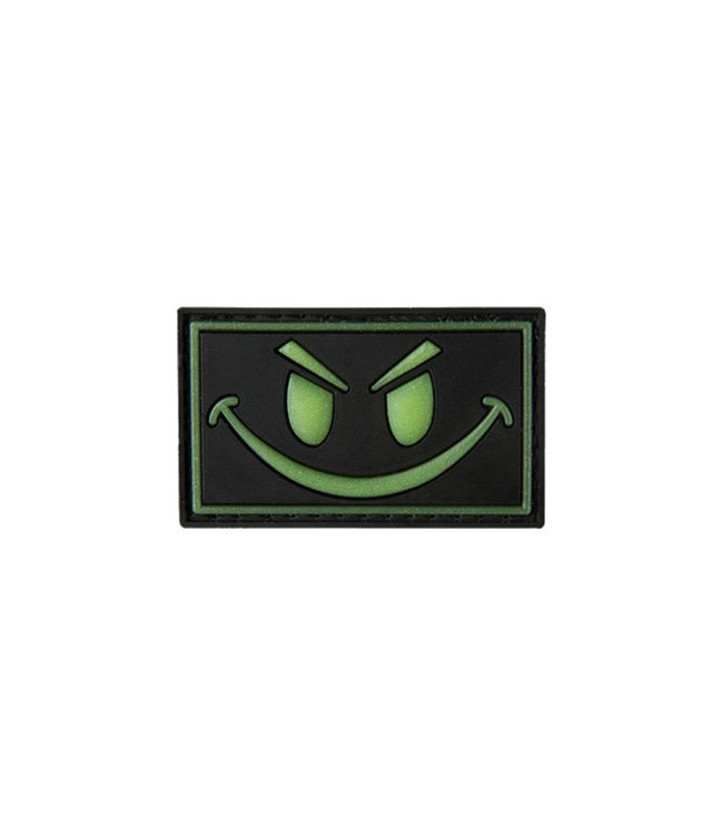 G-Force Glow In The Dark Sinister Smile PVC Morale Patch Black