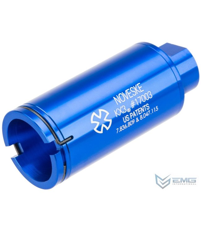 EMG Noveske Flash Hider w/ Built-In ACETECH Lighter S Ultra Compact Tracer (Model:KX3 / Anodized Blue)