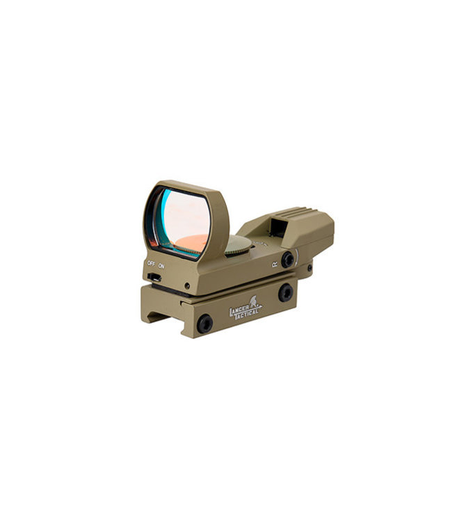 Lancer Tactical 4 Reticle Red Control Reflex Sight (Tan)