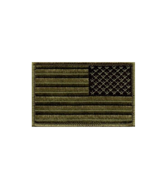 Velcro Backed Flag Patch (Cloth Style/ Green Reversed)