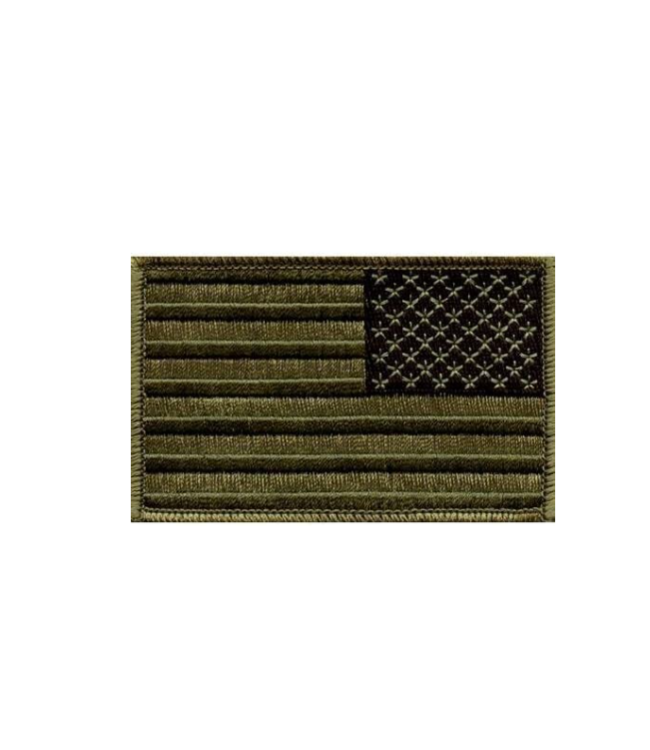 Velcro Backed Flag Patch (Cloth Style/ Green Reversed)