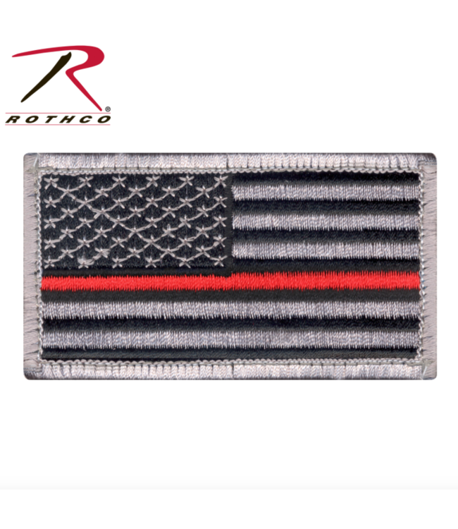 Rothco Velcro Backed Flag Patch (Cloth Style/ Red Line)