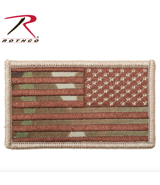 Rothco Velcro Backed Flag Patch (Cloth Style/ Multicam Reversed)