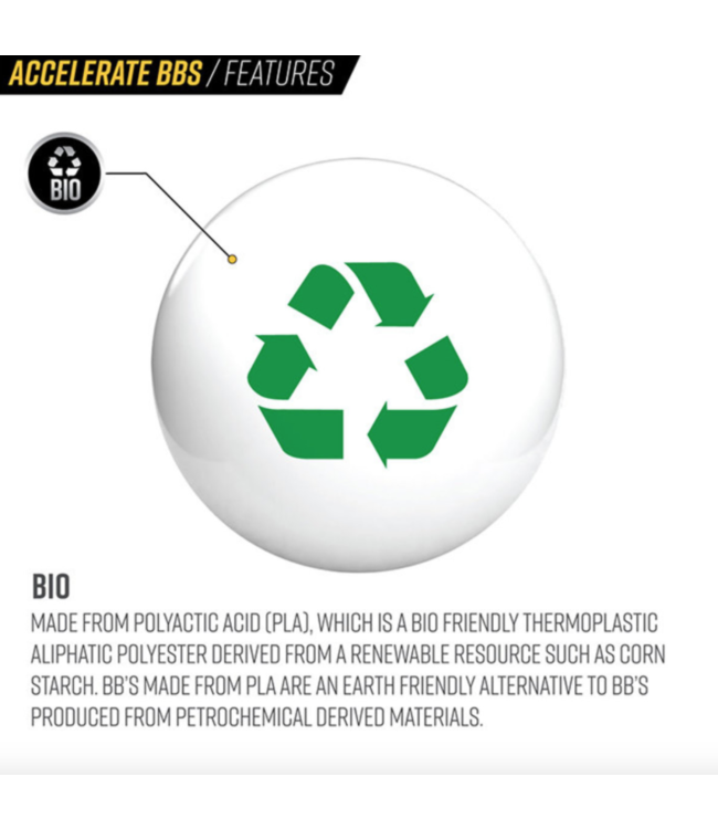 Valken Accelerate Airsoft BBs - 0.25G Bio-5000CT-White for Airsoft Gun