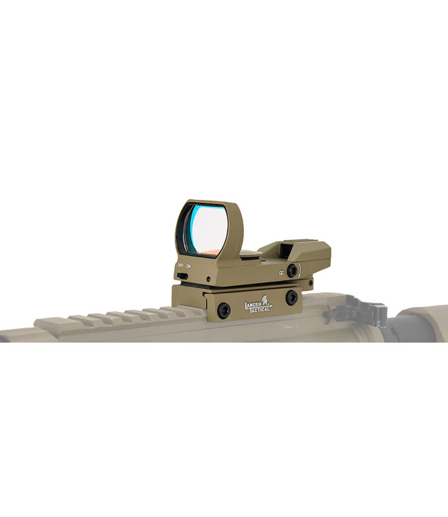 Lancer Tactical 4 Reticle Red Control Reflex Sight (Tan)