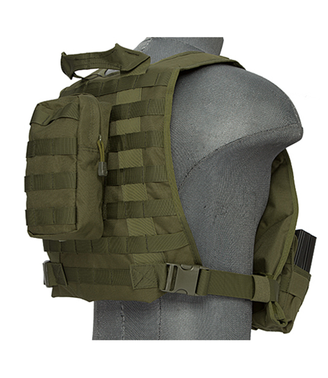Lancer Tactical CA-301GN Nylon Molle Tactical Vest (OD Green)