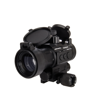 Lancer Tactical Lancer Tactical HD30L 1X30mm Green & Red Dot Sight with Red Laser Sight 2 MOA Red Dot Scope with Flip Lens Caps (Black)