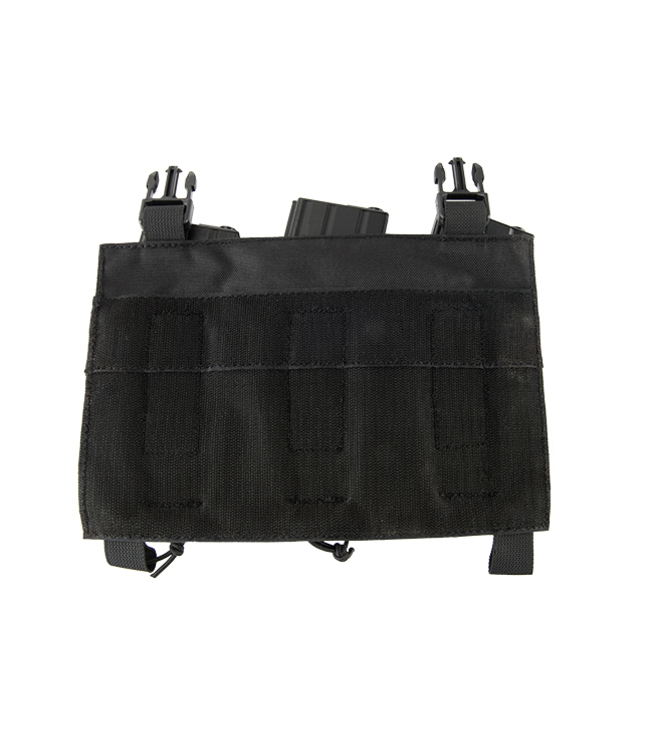 LANCER TACTICAL ADAPTIVE HOOK AND LOOP TRIPLE M4/PISTOL MAG POUCH (BLACK)
