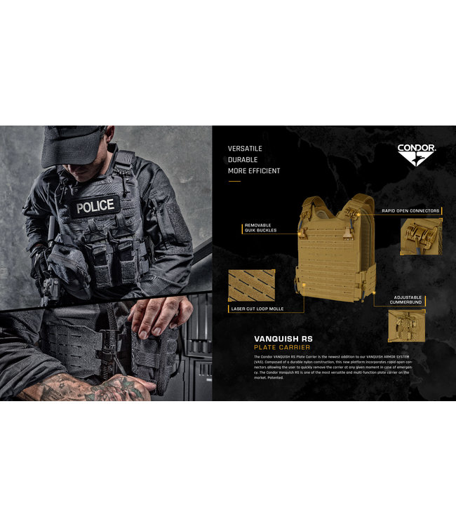 Condor Vanquish RS Plate Carrier (Coyote Brown)