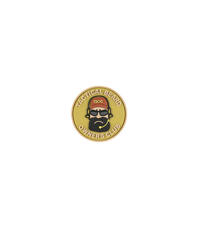 G-FORCE TACTICAL BEARD OWNERS CLUB PVC MORALE PATCH (TAN)