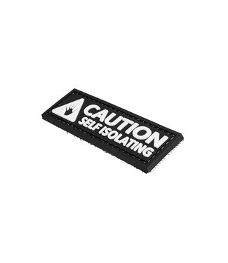 Lancer Tactical "CAUTION Self Isolating" Morale Patch (Black)