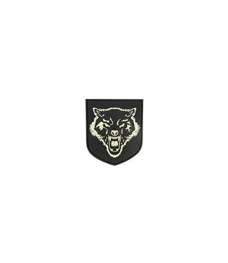 Lancer Tactical G-FORCE WOLF GLOW-IN-THE DARK PVC MORALE PATCH (BLACK)