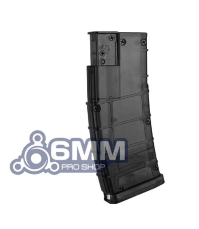 6mmProShop 500 Round Rifle Mag Size Airsoft Universal BB Speed Loader (Color: Smoke)