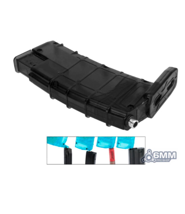 6mmProShop 500 Round Rifle Mag Size Airsoft Universal BB Speed Loader (Color: Smoke)