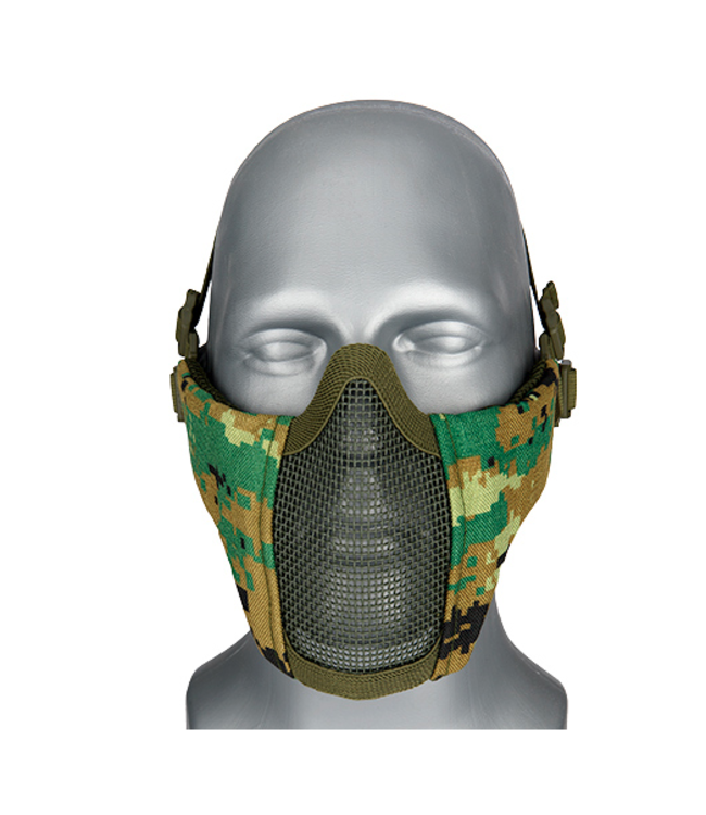 WOSPORT STEEL MESH NYLON LOWER FACE MASK (WOODLAND DIGITAL)