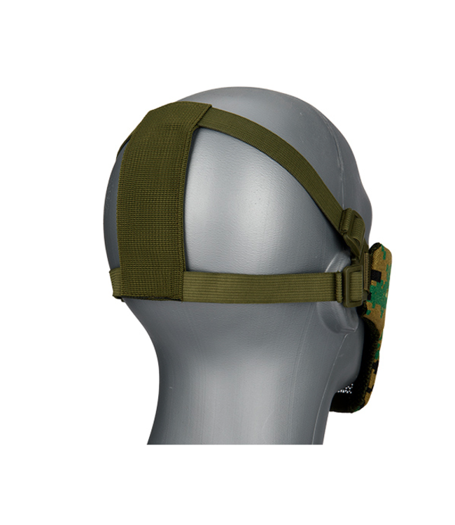 WOSPORT STEEL MESH NYLON LOWER FACE MASK (WOODLAND DIGITAL)
