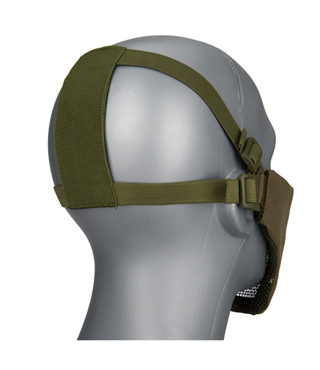 WOSPORT STEEL MESH NYLON LOWER FACE MASK (OD GREEN)